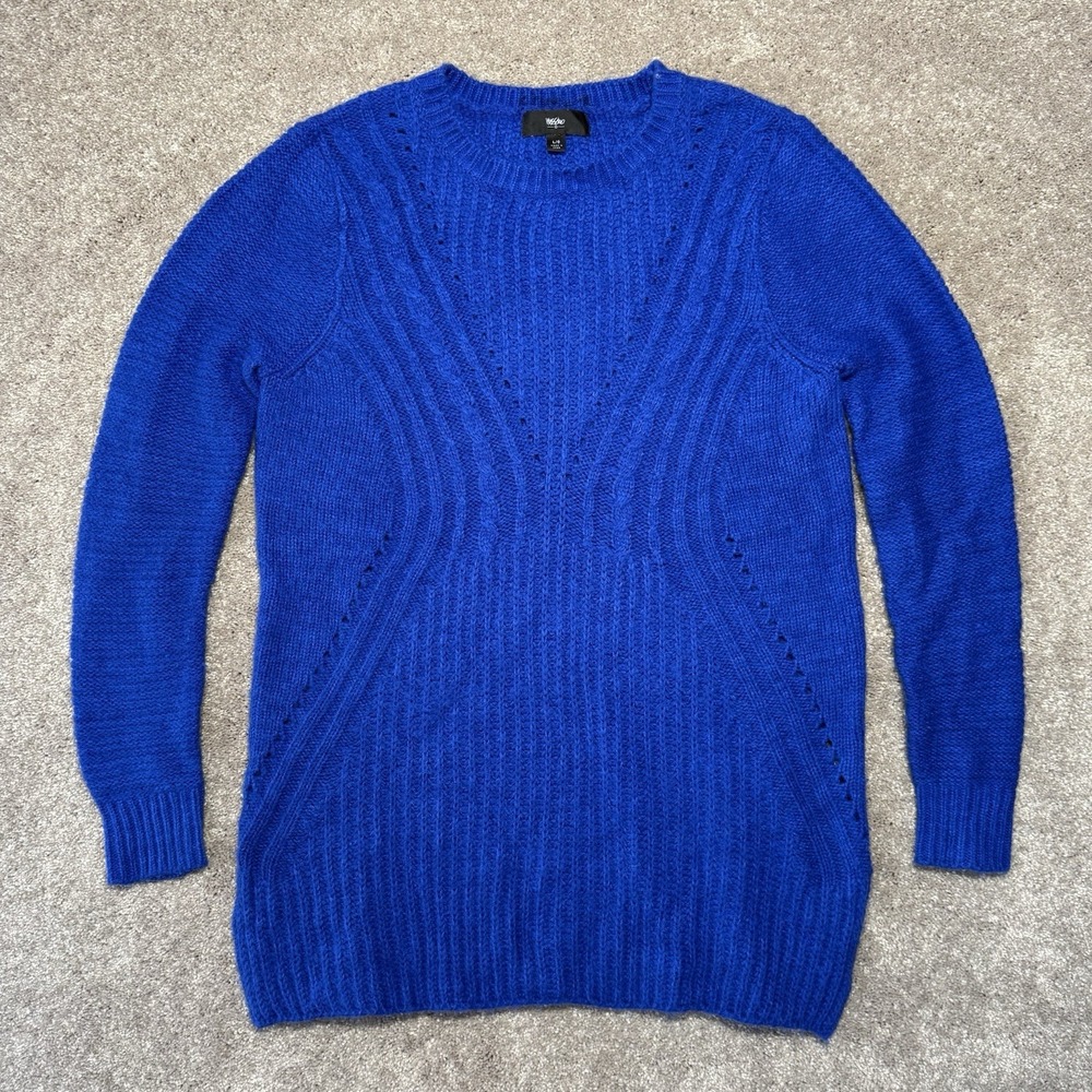 Mossimo Royal Blue Long Soft Chunky Knit Sweater Size L